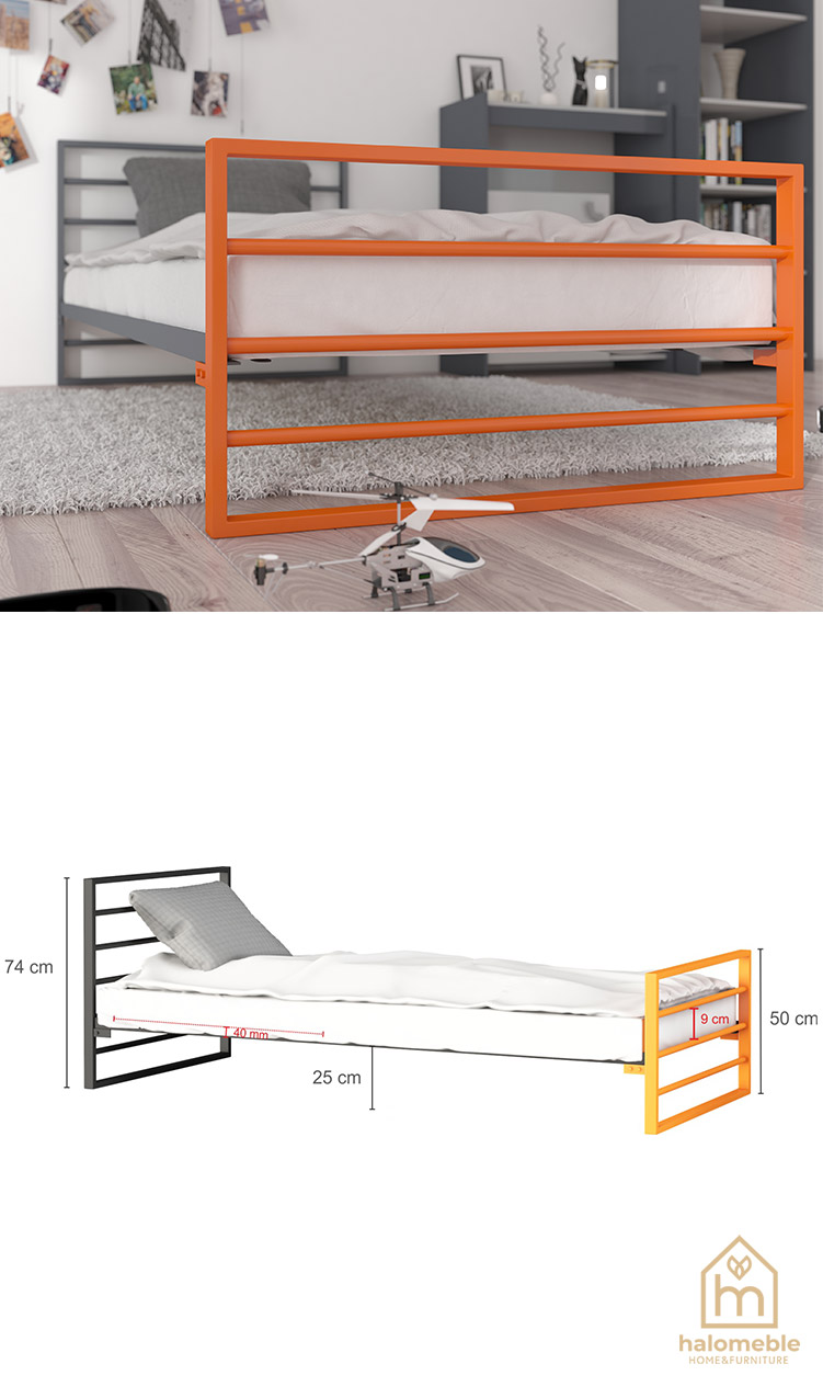 łóżko metalowe loft