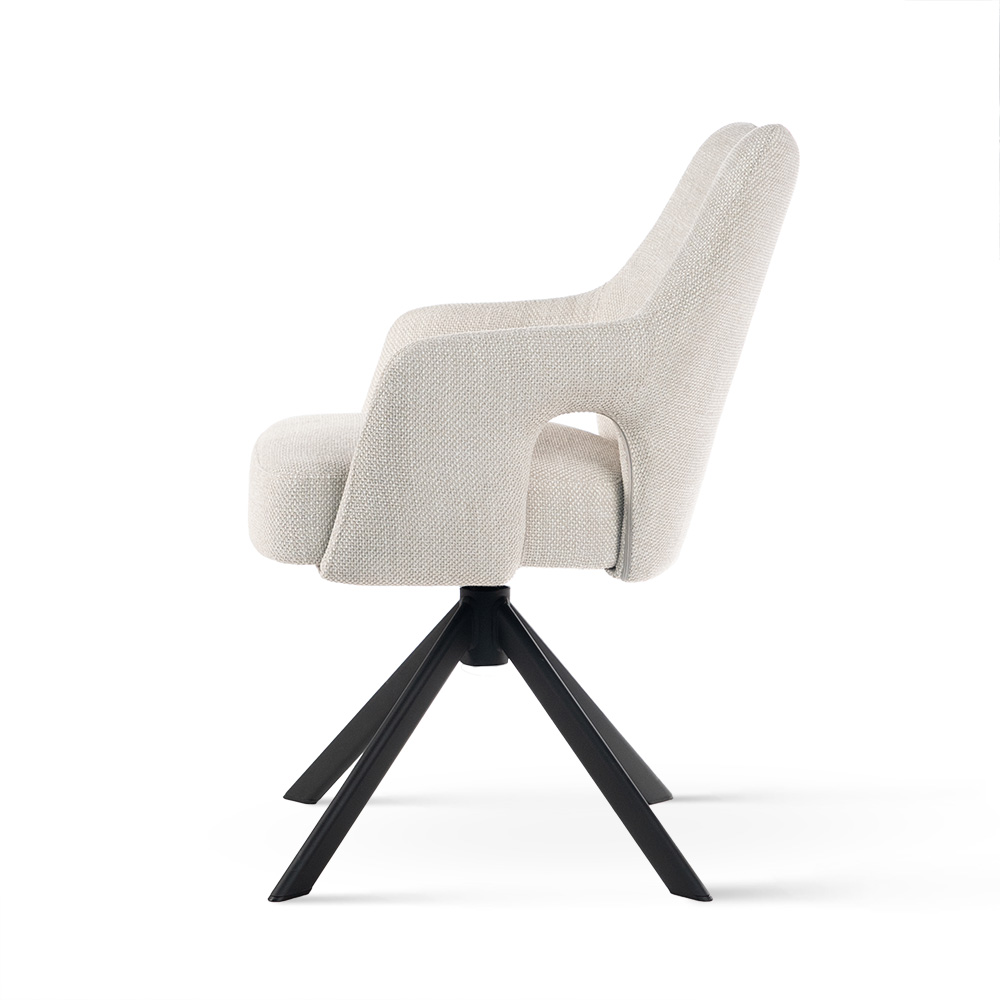 Nowoczesne krzesło obrotowe Vesper w kolorze beżowym