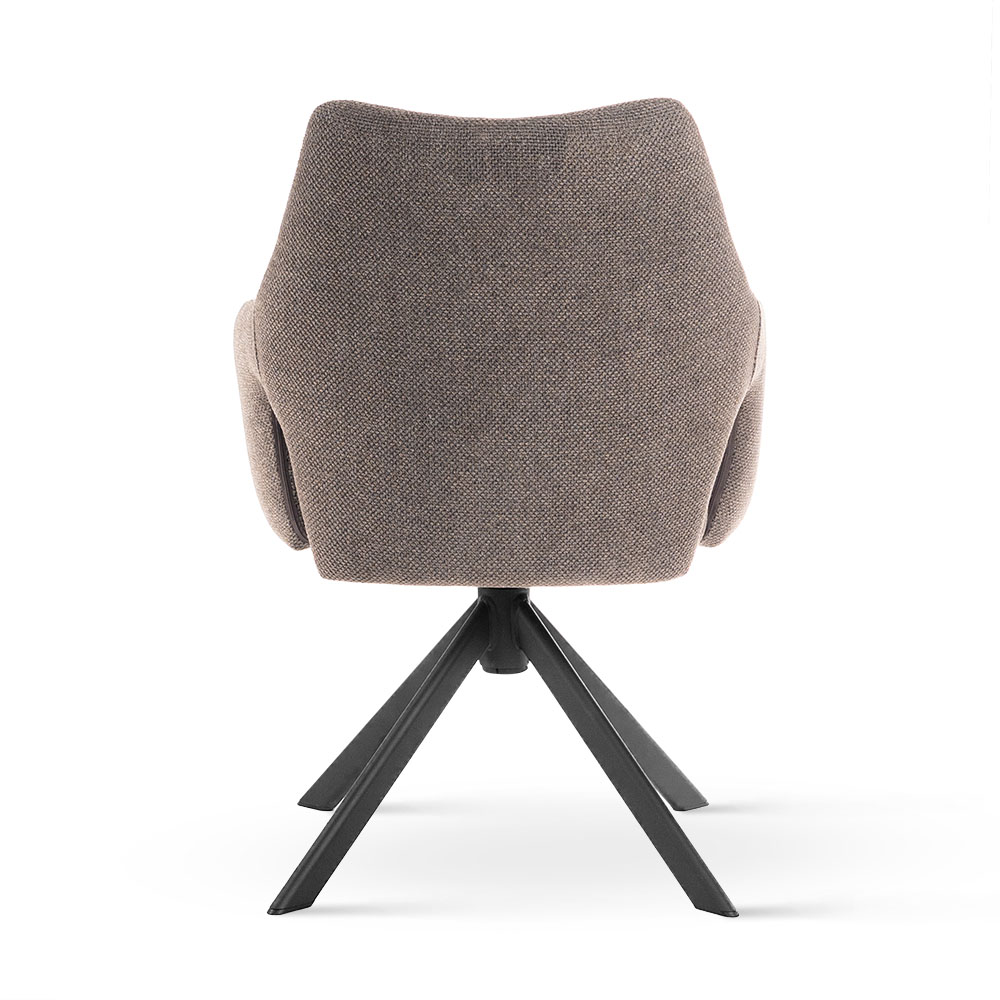 Tapicerowane krzesło obrotowe Vesper w kolorze truflowym