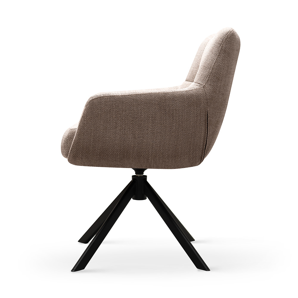 Krzesło obrotowe MIRAGE truflowe tkanina/ noga czarna