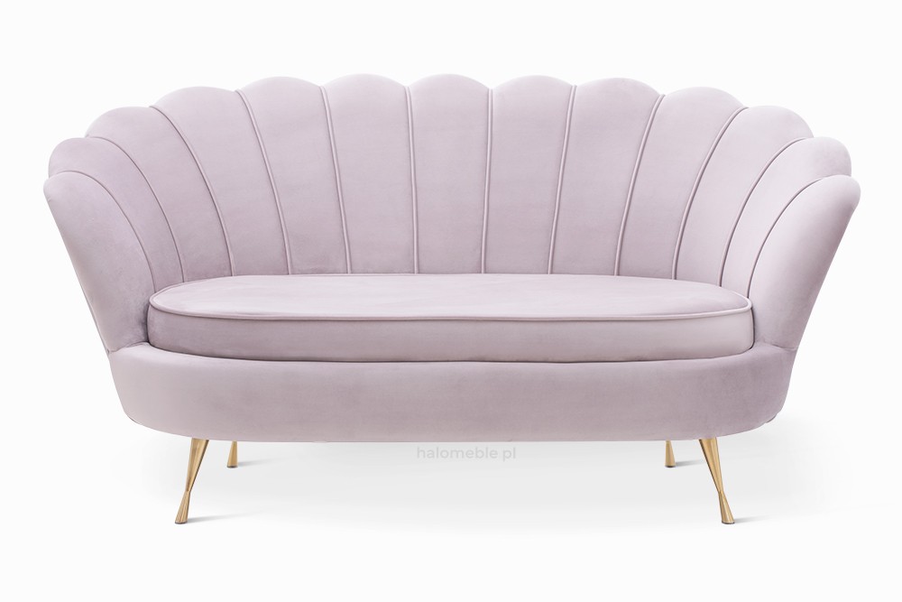 Sofa w stylu glamour Muszelka różowa