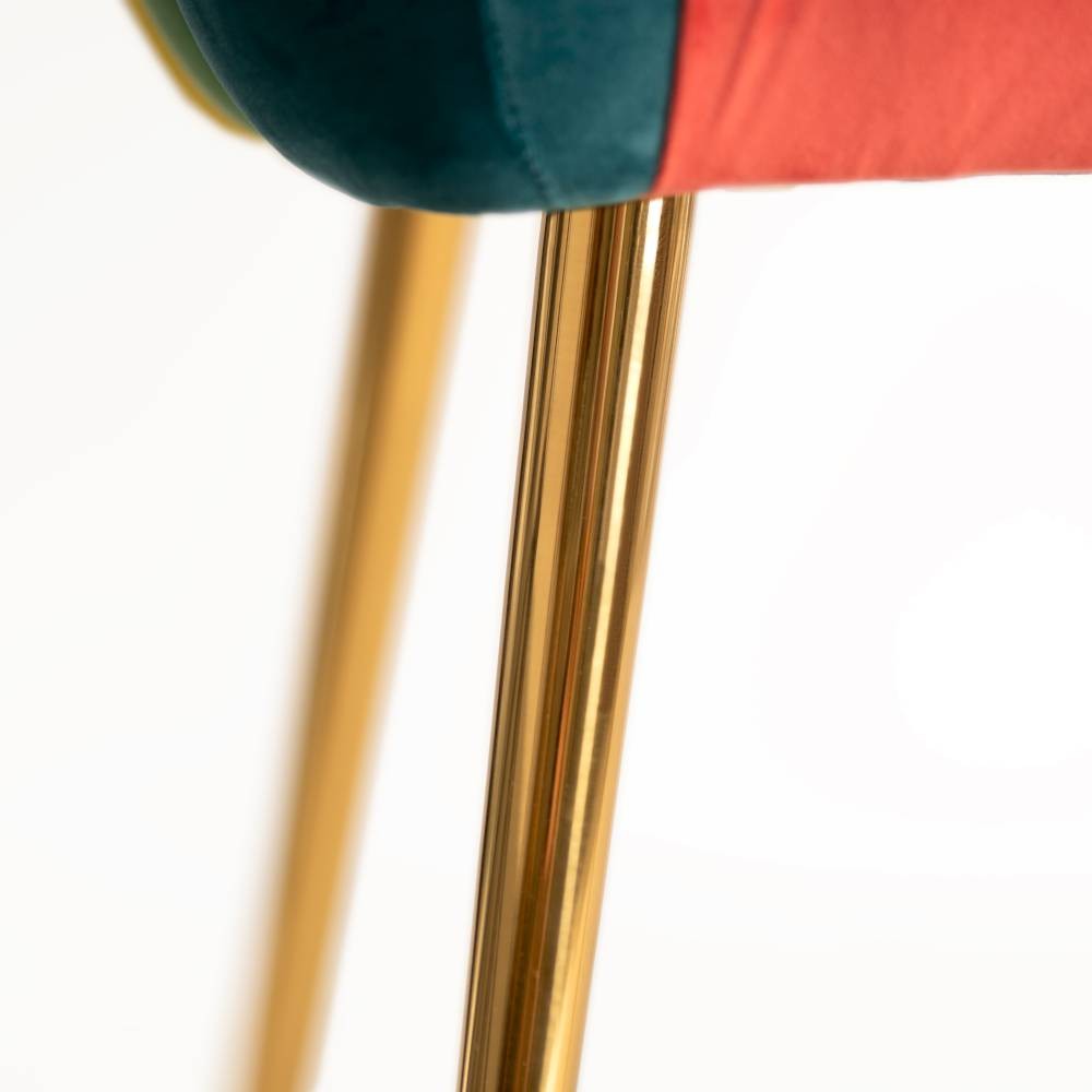 Kolorowe krzesło patchwork LILI Rainbow z personalizacja nóg