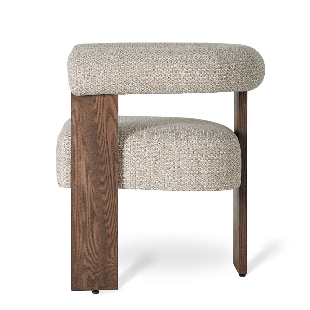 Nowoczesne krzesło z drewnianymi elementami DANTE Personalizowane