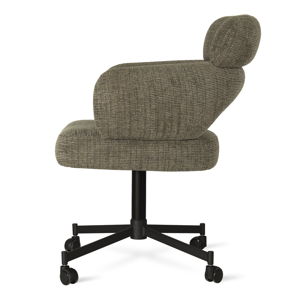 Obrotowe krzesło z podłokietnikami i sprężynami kieszeniowymi LETO WHEELS