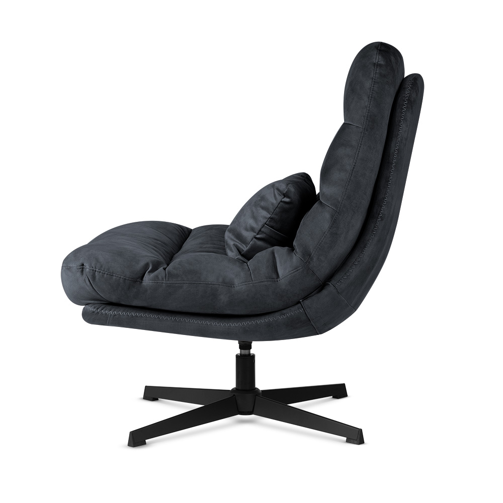 Fotel obrotowy z podnóżkiem COLORADO w kolorze czarnym