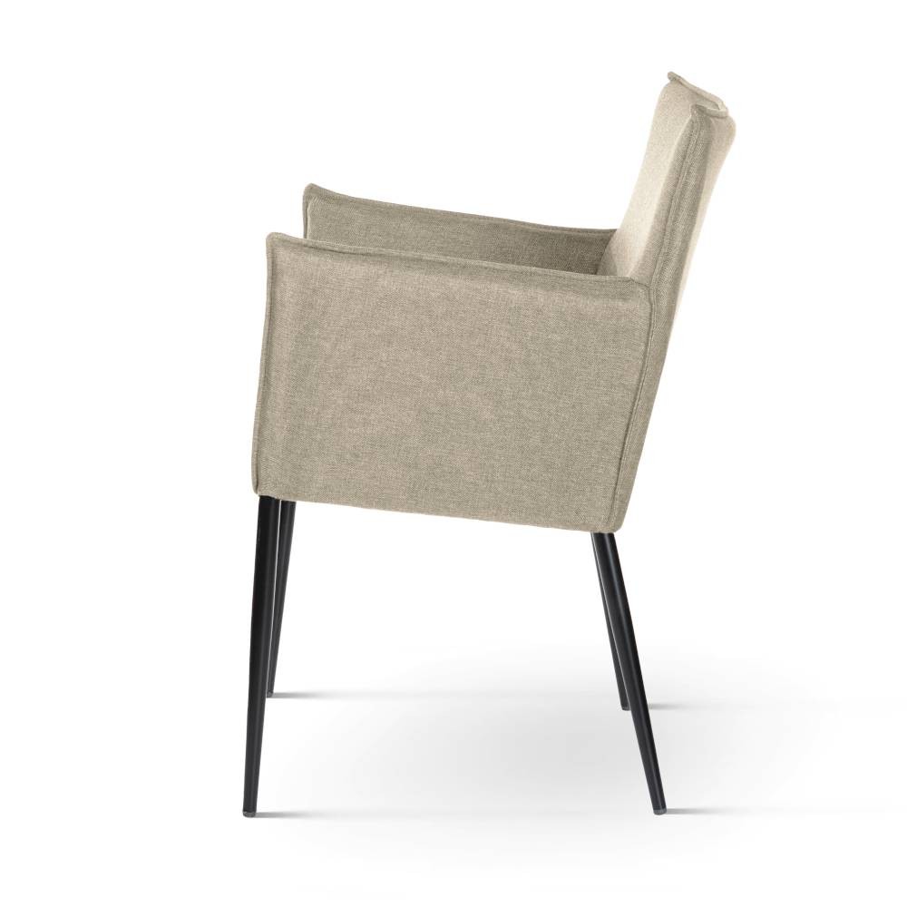 Krzesło z podłokietnikami tapicerowane CASCADA