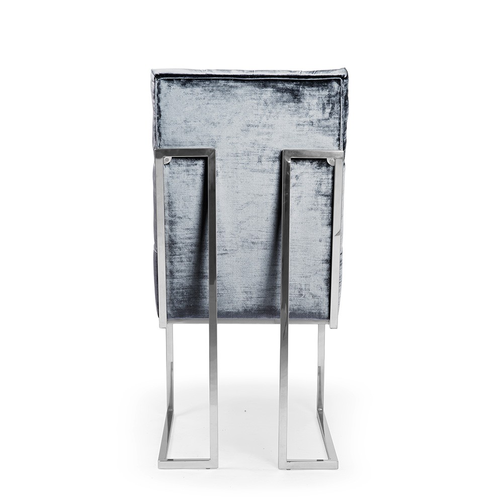 Luksusowe krzesło PAUL na złotej oraz srebrnej podstawie