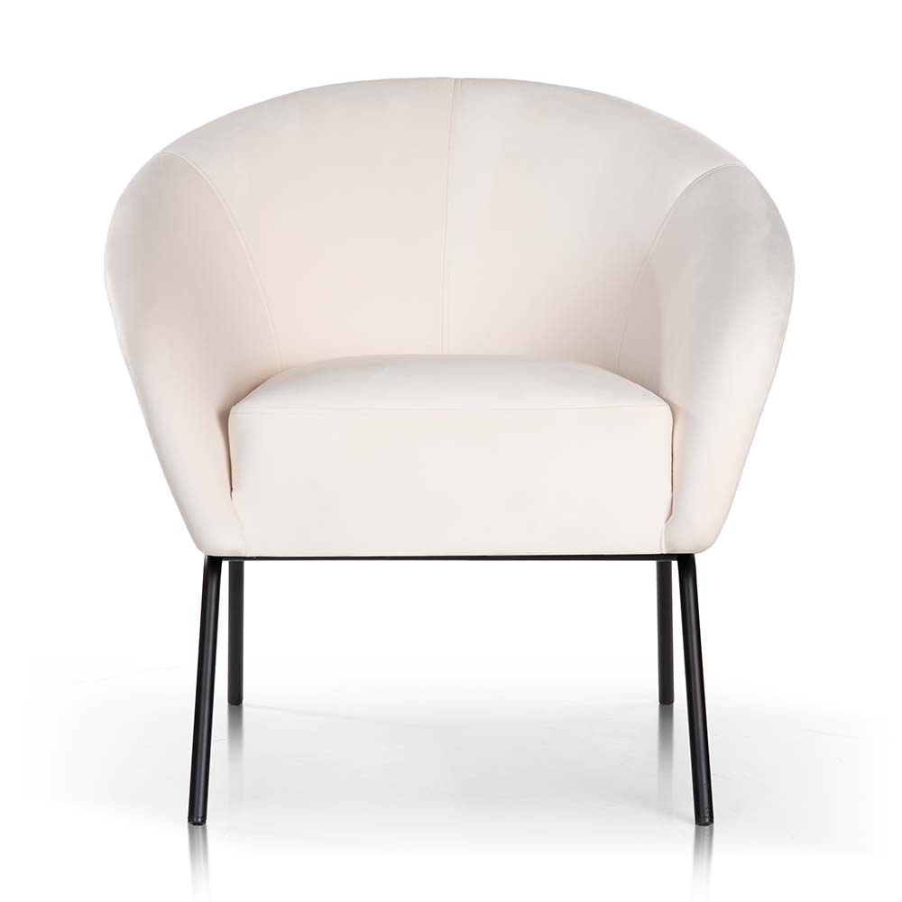 Elegancki fotel CHERRY na czarnych nogach High Comfort