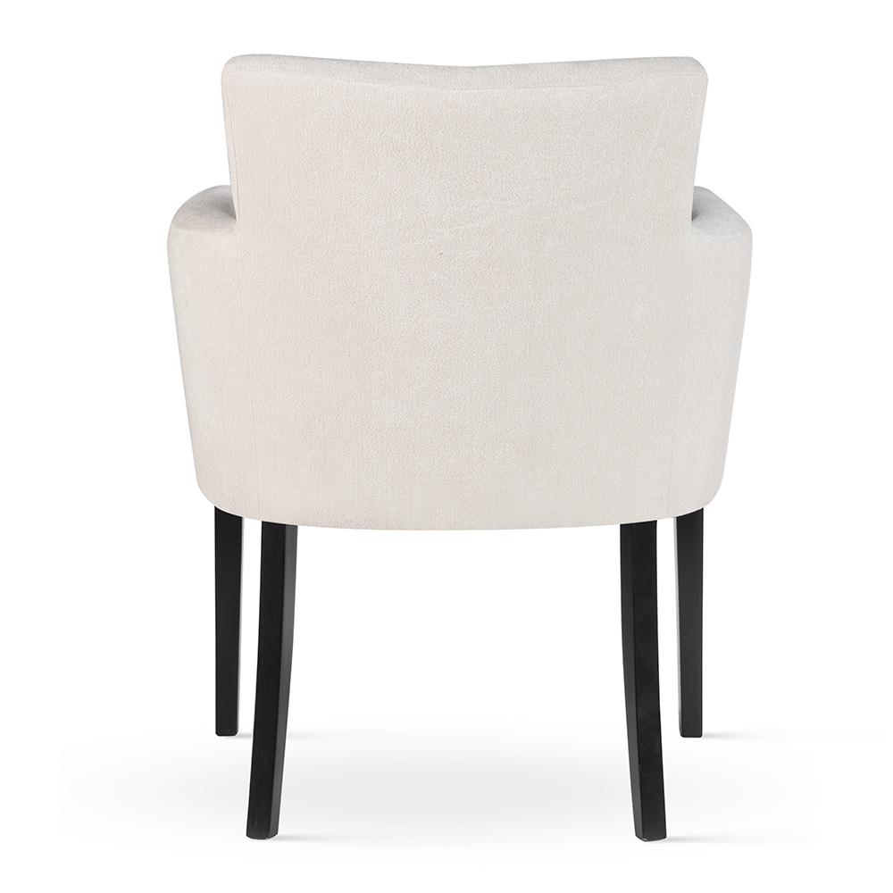 Krzesło kubełkowe na drewnianej nodze AZURRO