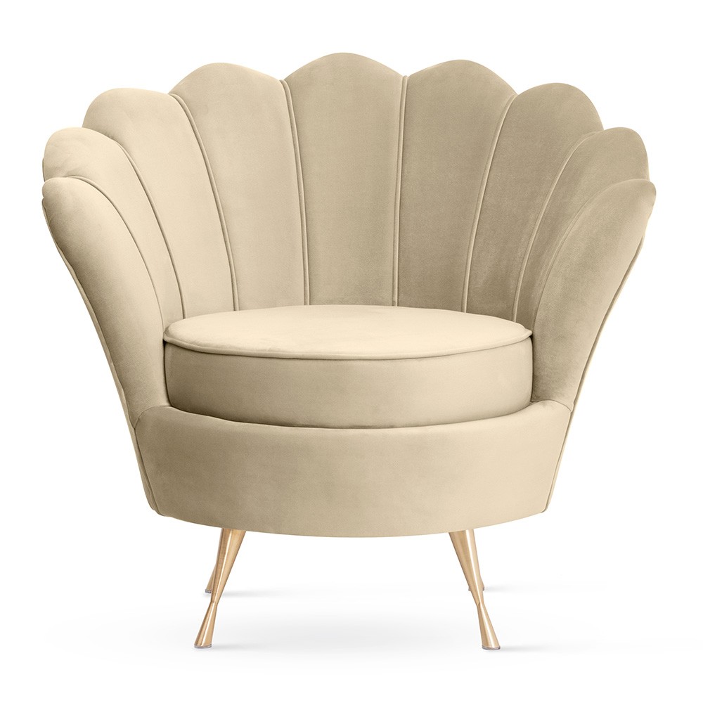 Fotel MUSZELKA w kremowym kolorze