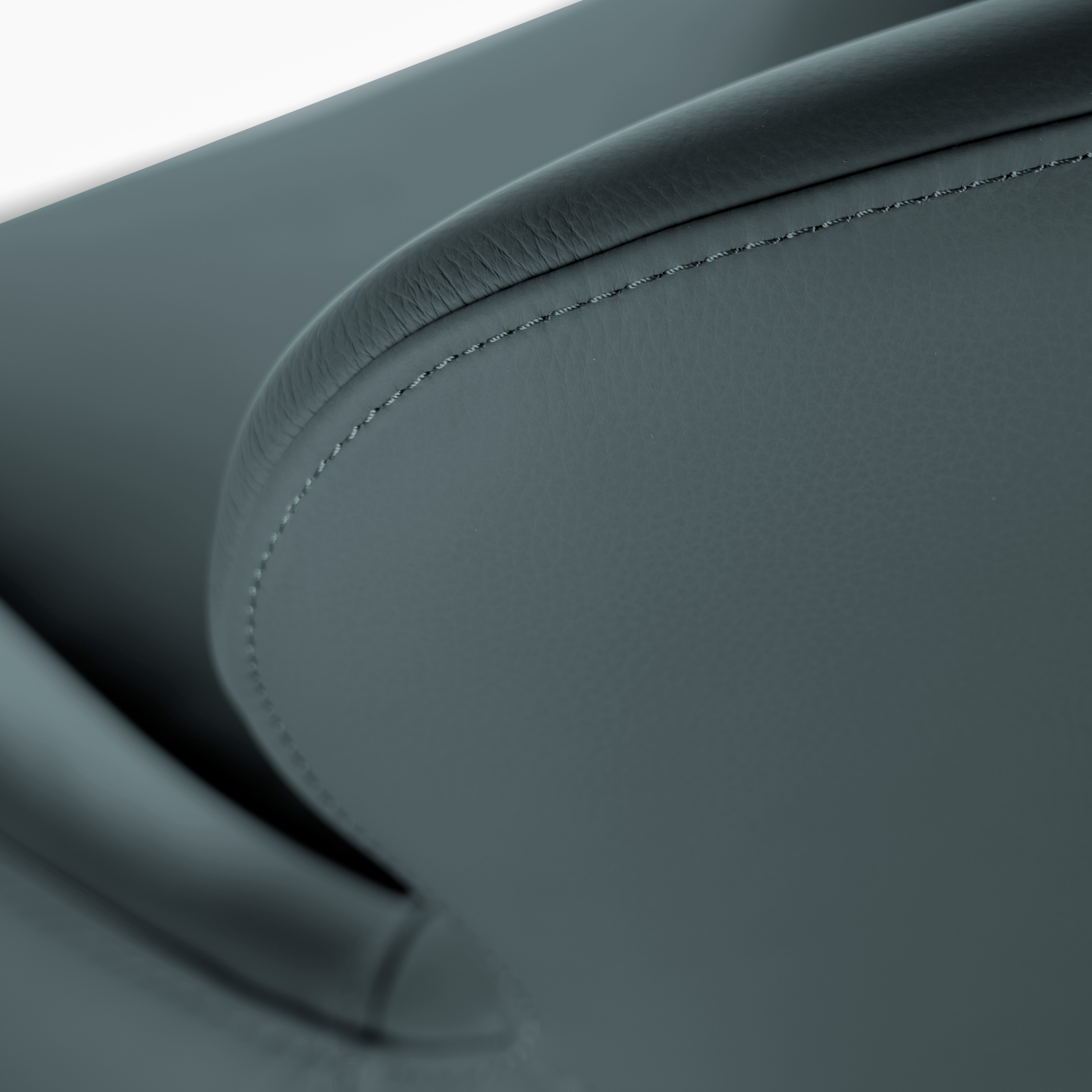 Krzesło obrotowe skóra naturalna HEATHER szaroniebieski/czarny