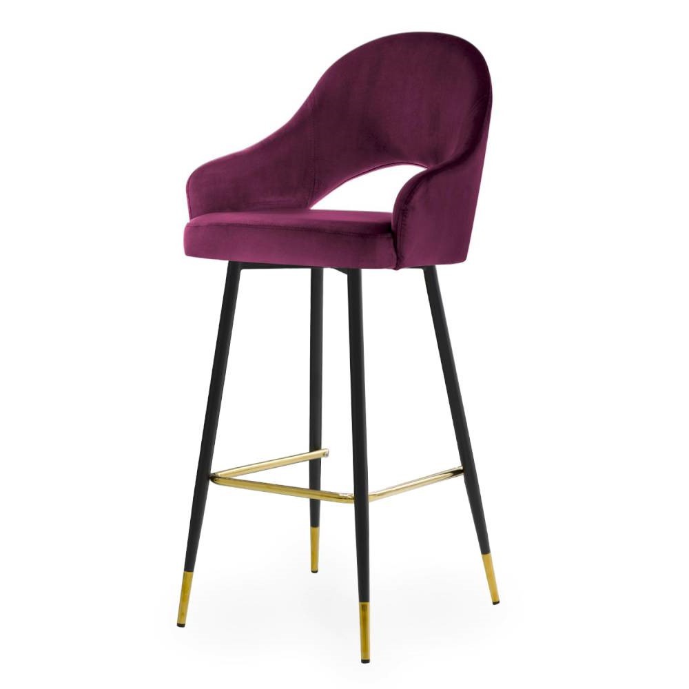 Krzesło barowe Goda M  hoker w stylu glamour