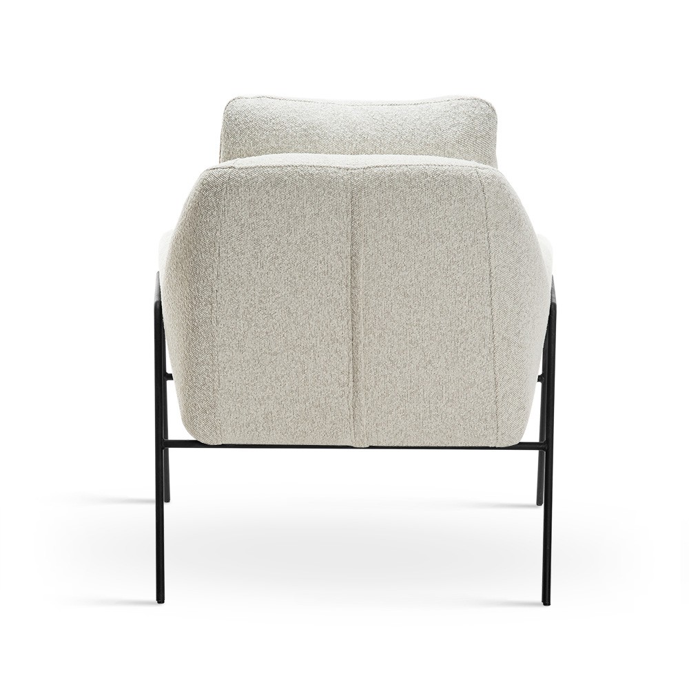 Nowoczesny fotel MALI na lekkich metalowych nogach