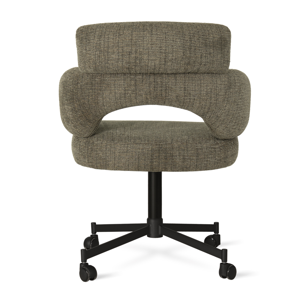 Obrotowe krzesło z podłokietnikami i sprężynami kieszeniowymi LETO WHEELS