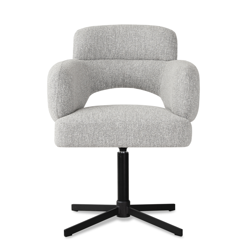 Obrotowe krzesło z podłokietnikami i sprężynami kieszeniowymi LETO