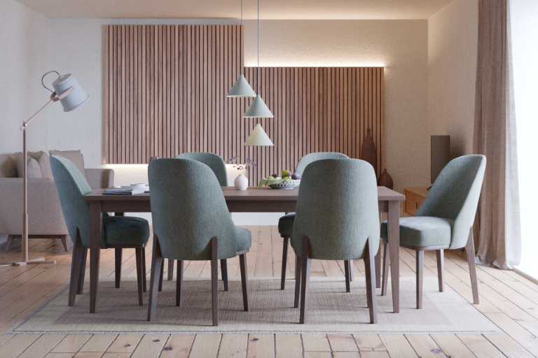 Nowoczesne krzesło RUBI na drewnianych nogach