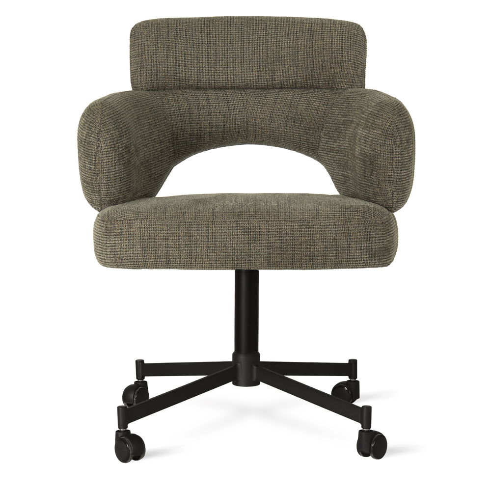 Obrotowe krzesło z podłokietnikami i sprężynami kieszeniowymi LETO WHEELS