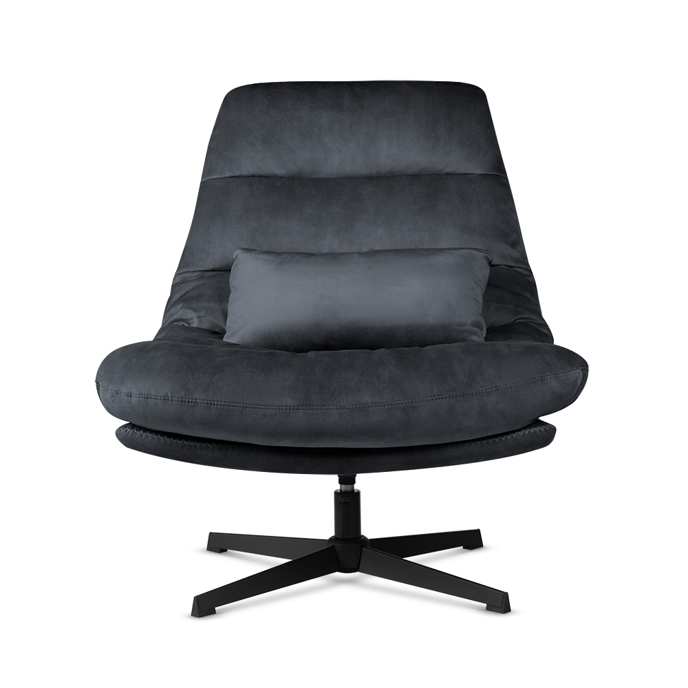 Fotel obrotowy z podnóżkiem COLORADO w kolorze czarnym