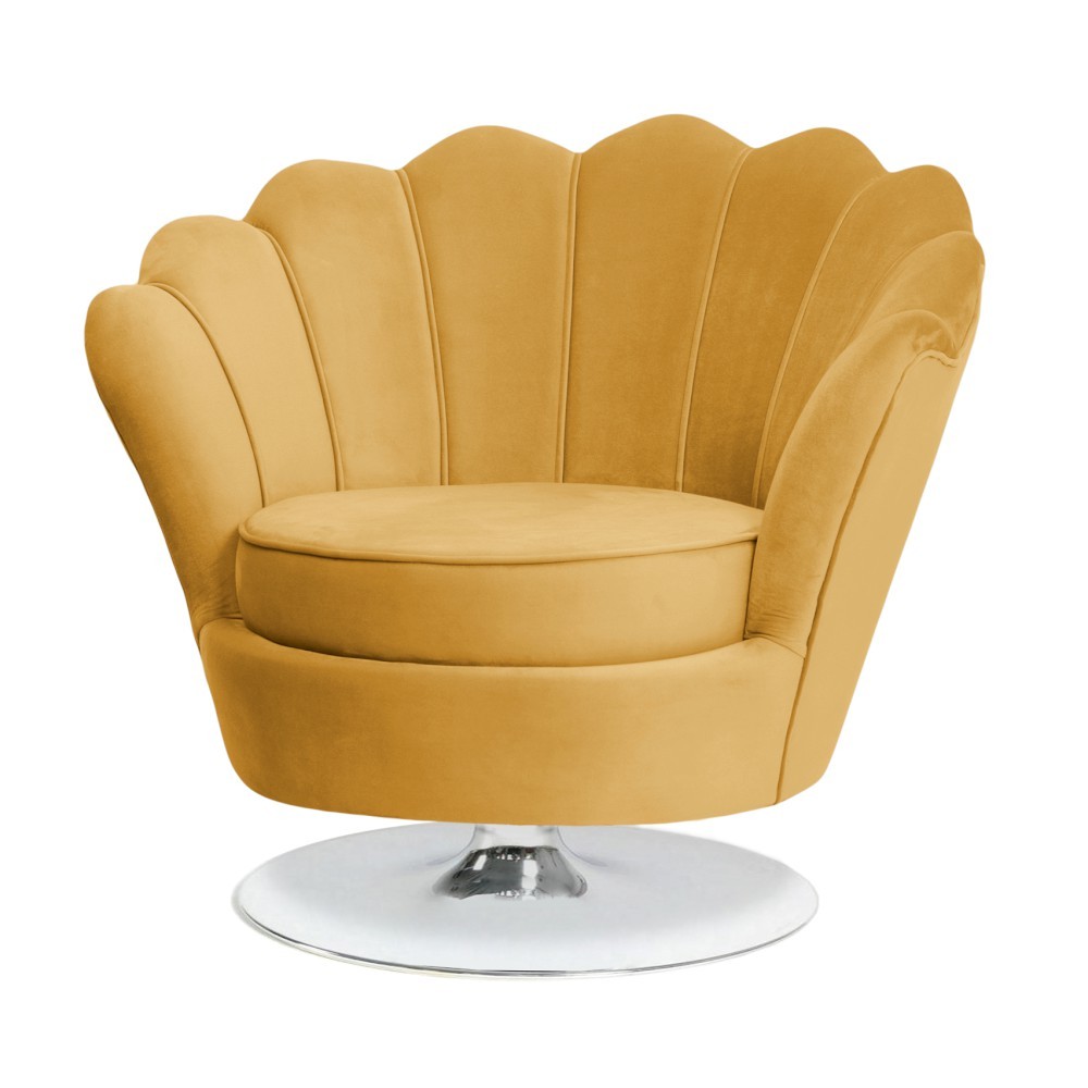 Obrotowy fotel MUSZELKA w tkaninie do wyboru