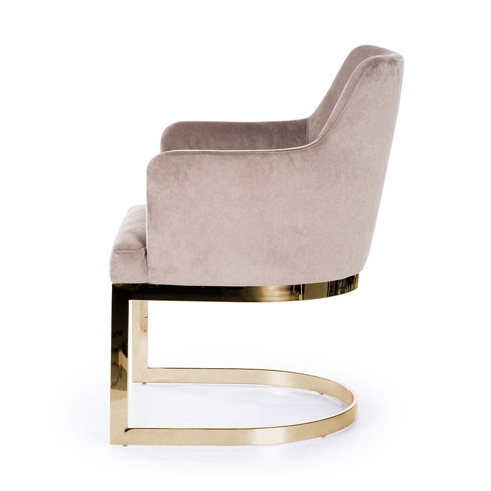 Krzesło na złotej płozie PORTO High-Comfort