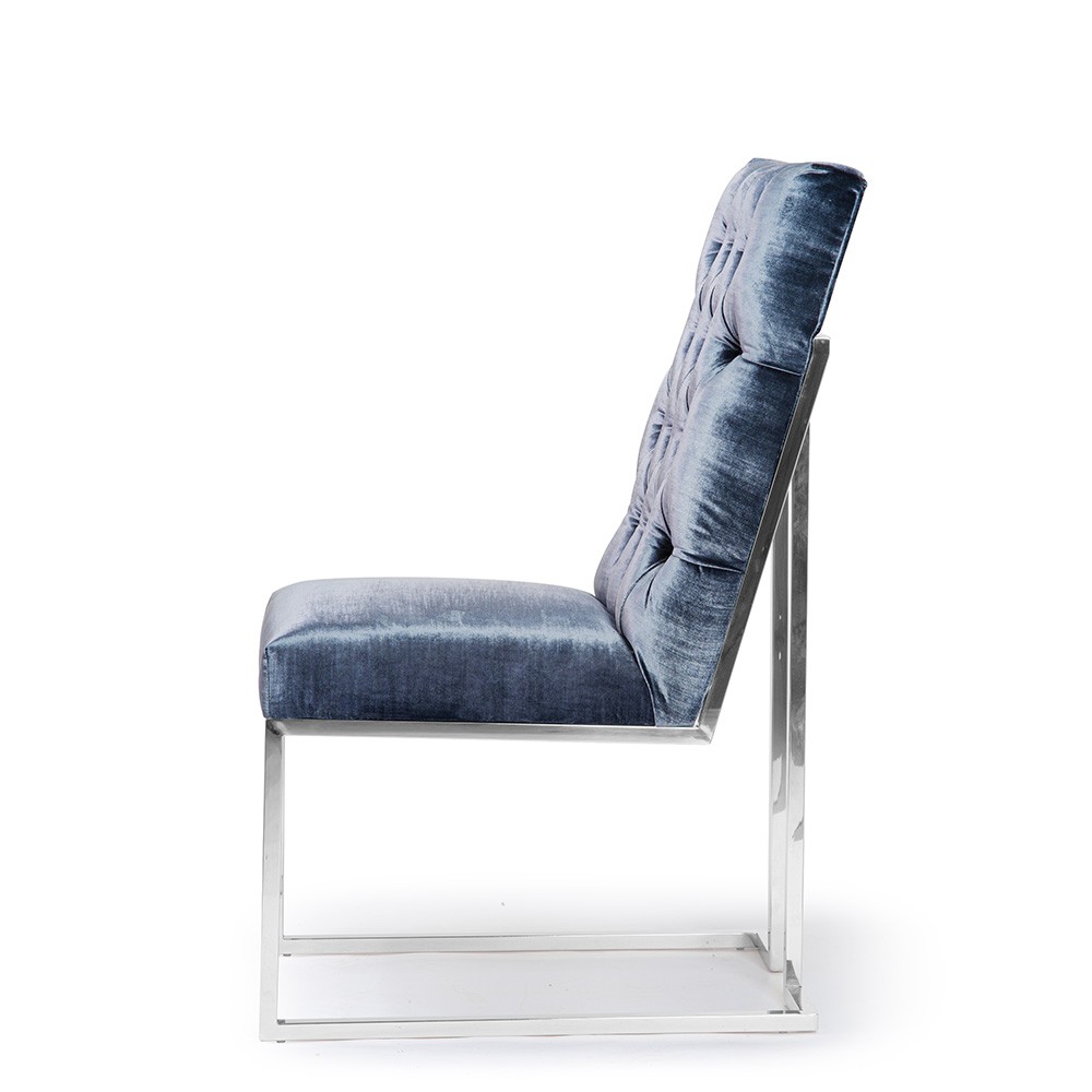 Luksusowe krzesło PAUL na złotej oraz srebrnej podstawie