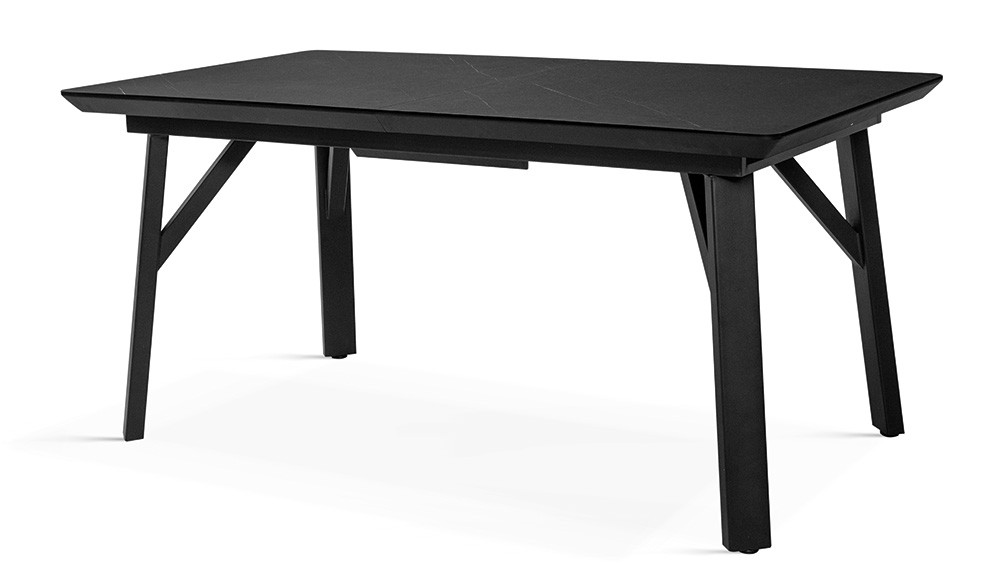 Czarny stół rozkładany Noir 160-200 cm
