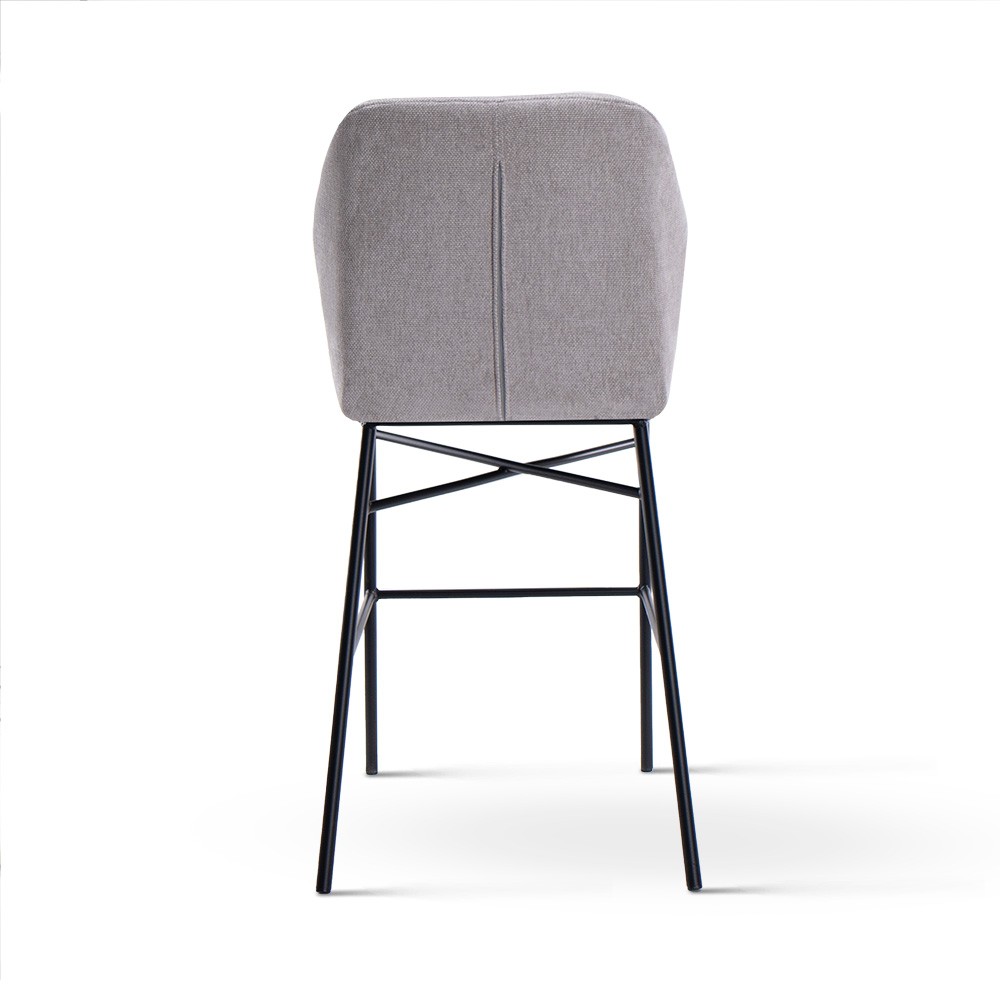 Duży wygodny hoker Irys 60 cm M. Nogi Czarne Z Personalizacją Tkaniny