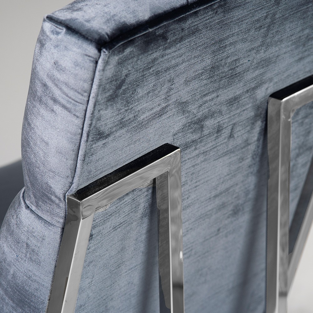 Luksusowe krzesło PAUL na złotej oraz srebrnej podstawie