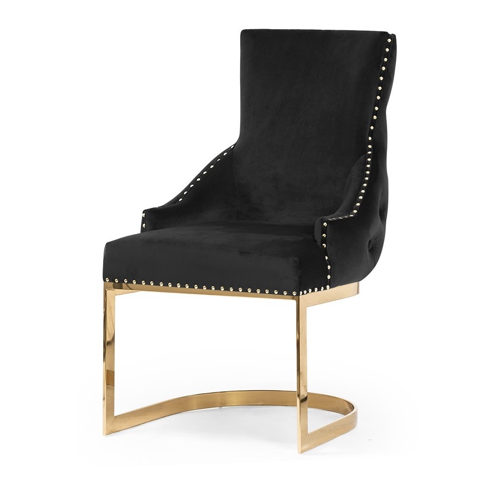 Krzesło TULUZA Gold na nowoczesnej podstawie