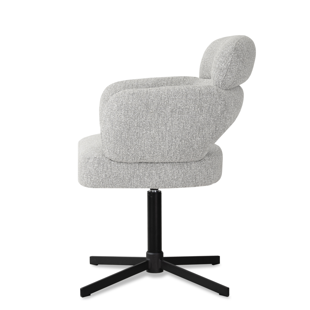 Obrotowe krzesło z podłokietnikami i sprężynami kieszeniowymi LETO