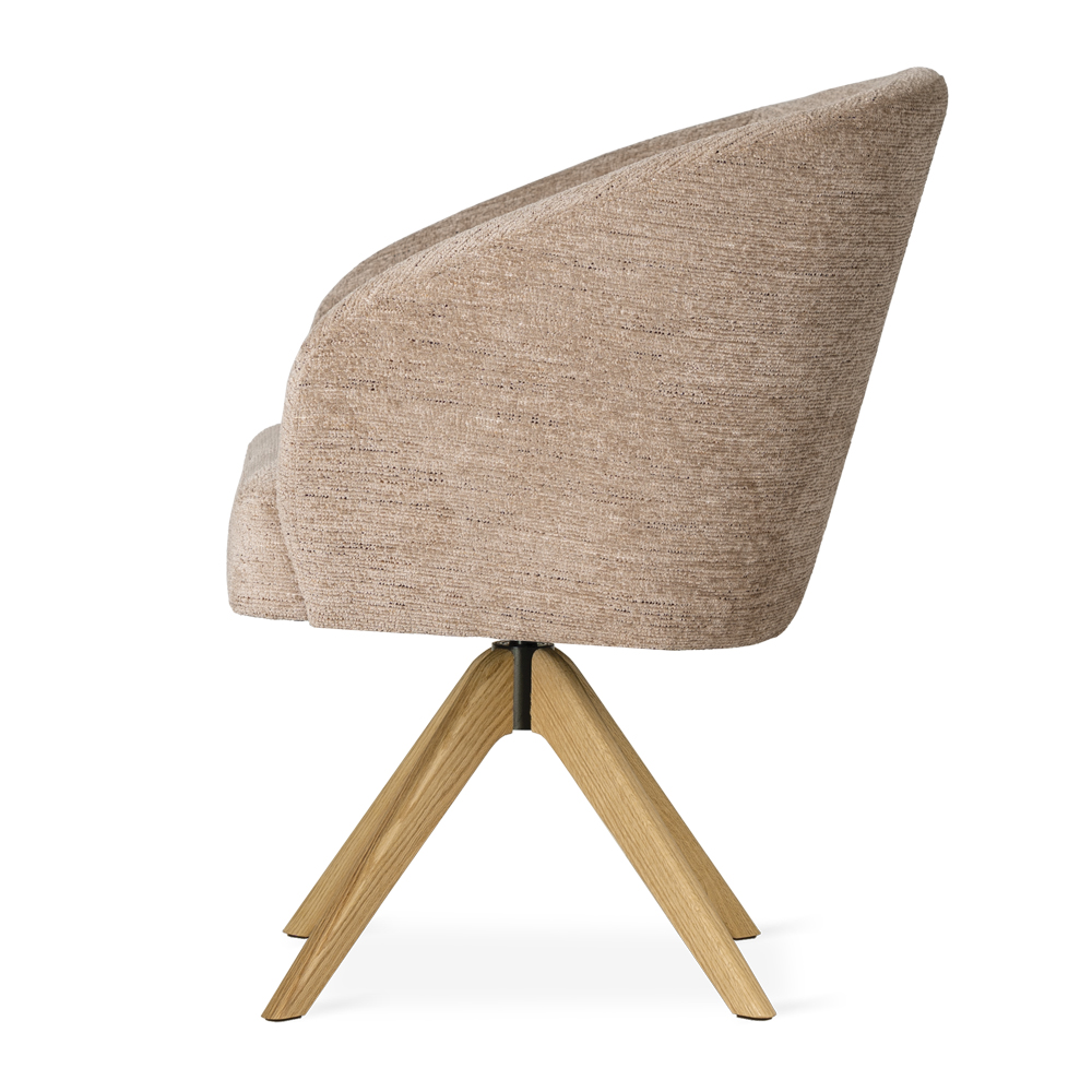 Wygodne krzesło na obrotowych nogach SENI Supreme Wood z pocketspring