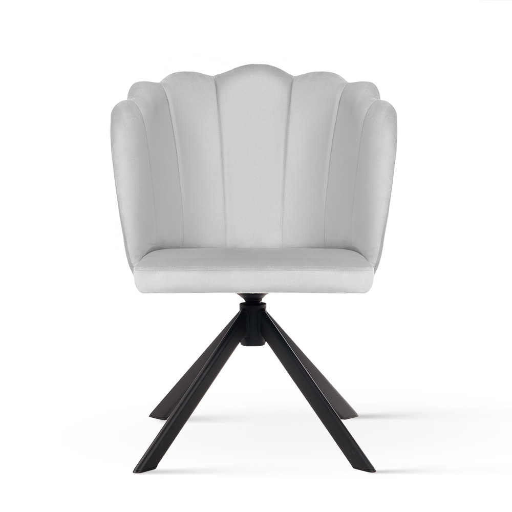 Fotel muszelka obrotowy HILTON Twist na czarnych nogach