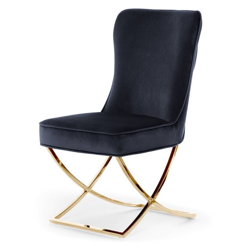 Krzesło SCARLETTE na złotej płozie