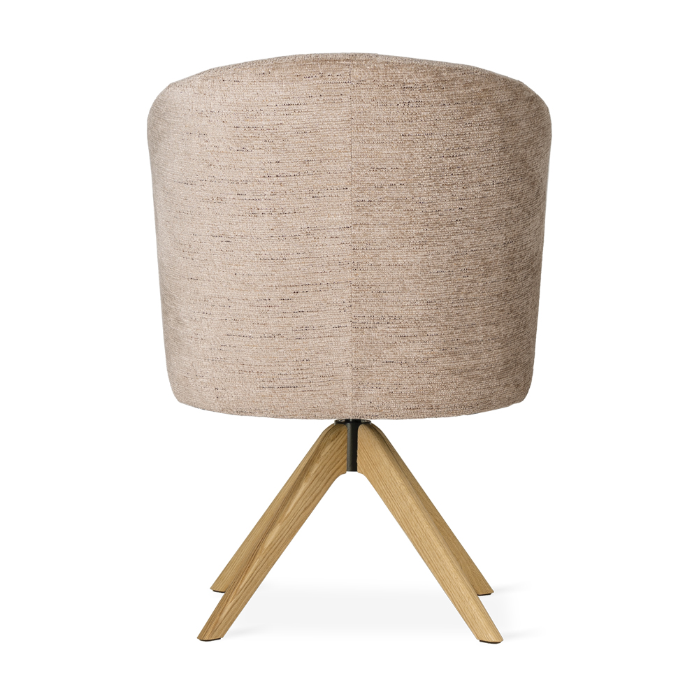 Wygodne krzesło na obrotowych nogach SENI Supreme Wood z pocketspring