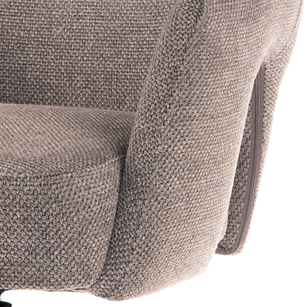 Tapicerowane krzesło obrotowe Vesper w kolorze truflowym