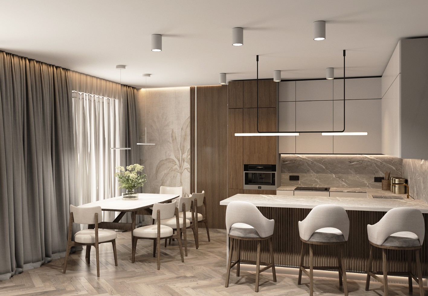 Nowoczesny hoker barowy na drewnianej nodze GODA  Supreme Wood M