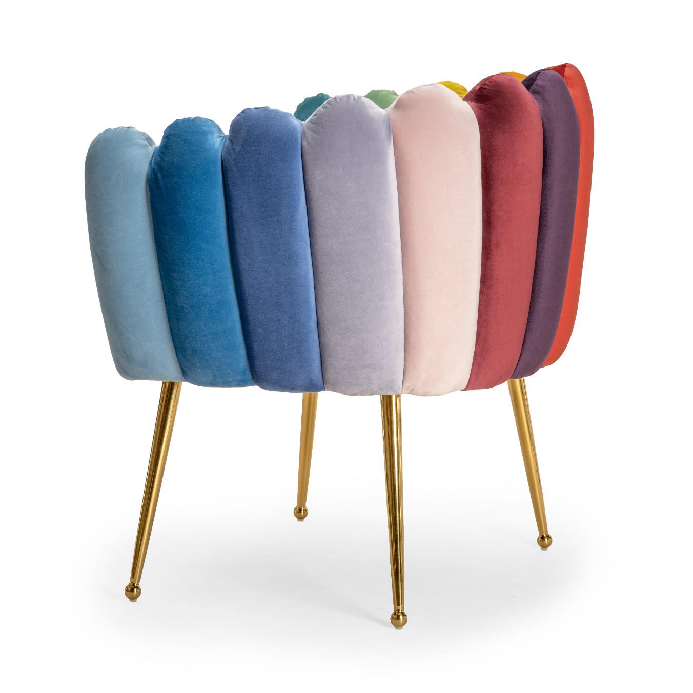 Kolorowe krzesło patchwork LILI Rainbow z personalizacja nóg