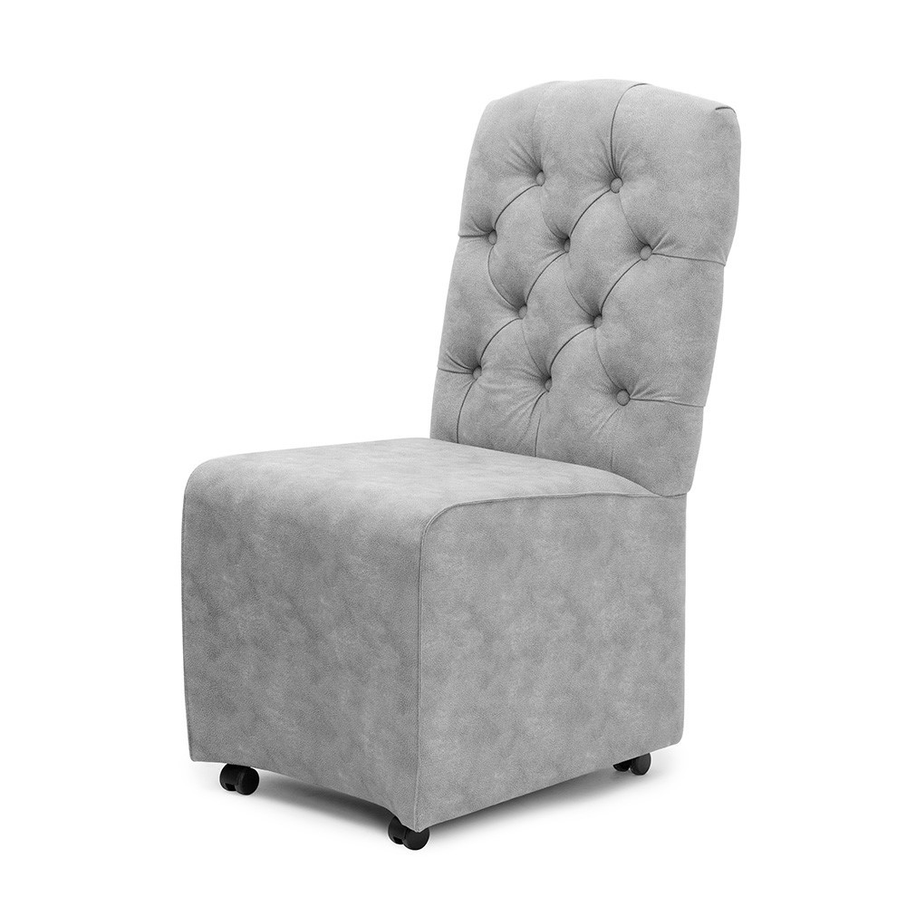Pikowane krzesło fotelowe Andero na kółkach