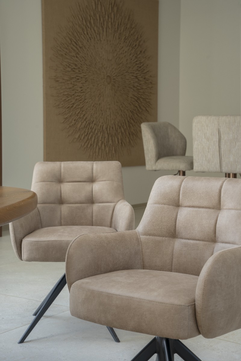 Krzesło obrotowe MATERO cappucino/czarna/BULL10