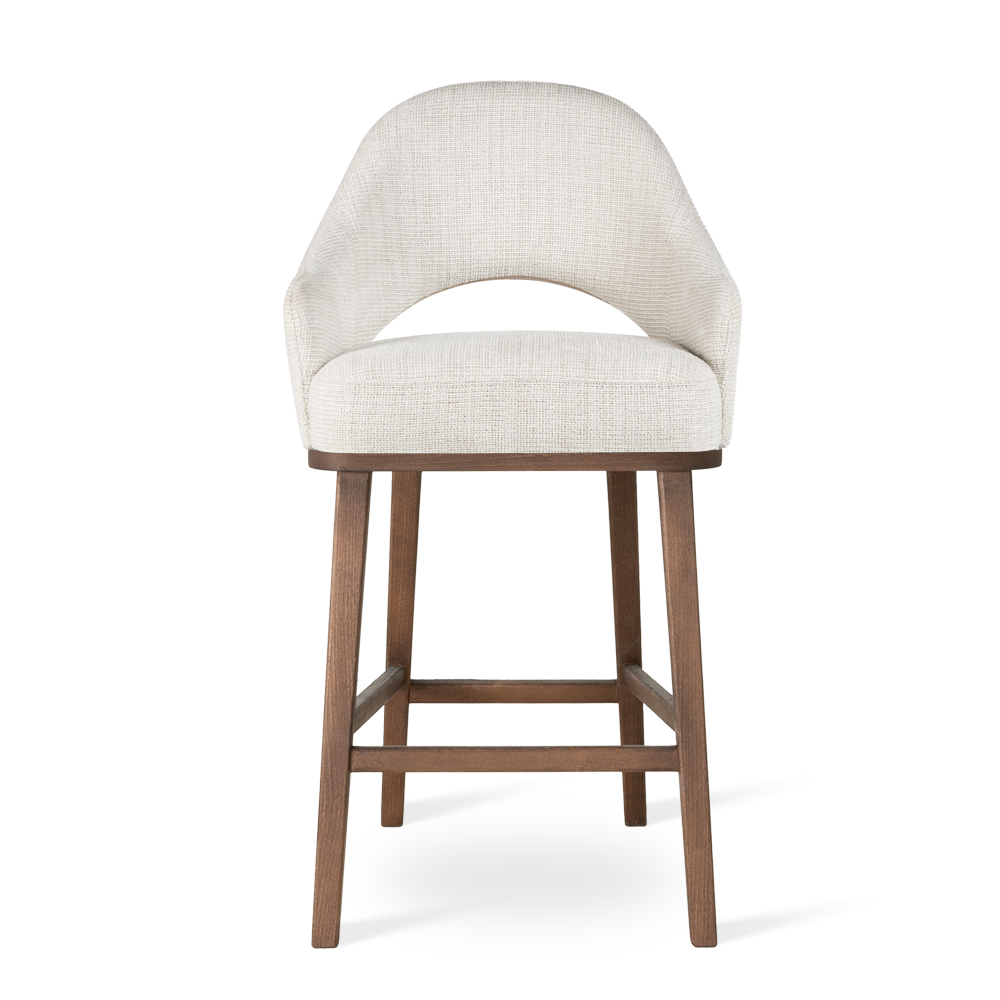 Nowoczesny hoker barowy na drewnianej nodze GODA  Supreme Wood M