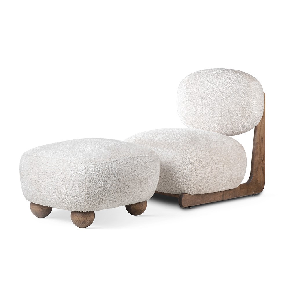 Fotel Nowoczesny BAOBAB Z Elementami Drewnianymi Personalizacja