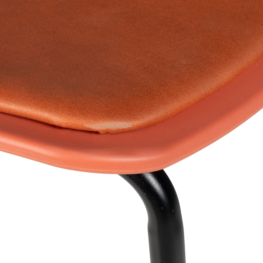 Wygodne krzesło z tworzywa sztucznego SYLVA pomarańczowe