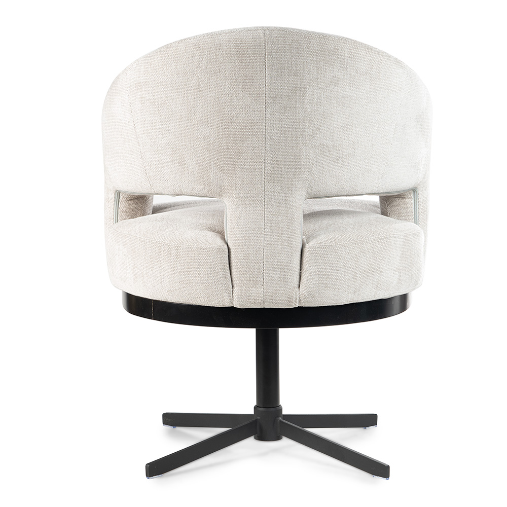 Duże krzesło fotelowe na obrotowej nodze TESSA z wyborem tkaniny i nogi