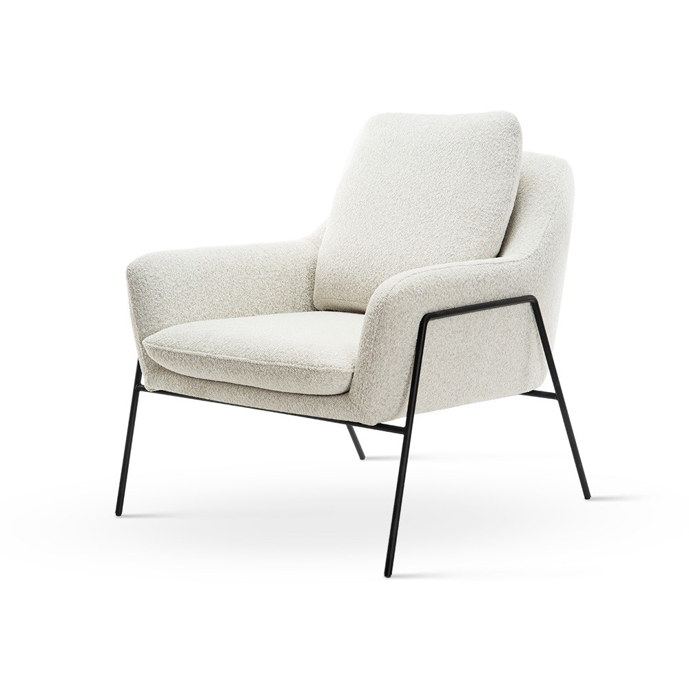 Nowoczesny fotel MALI na lekkich metalowych nogach