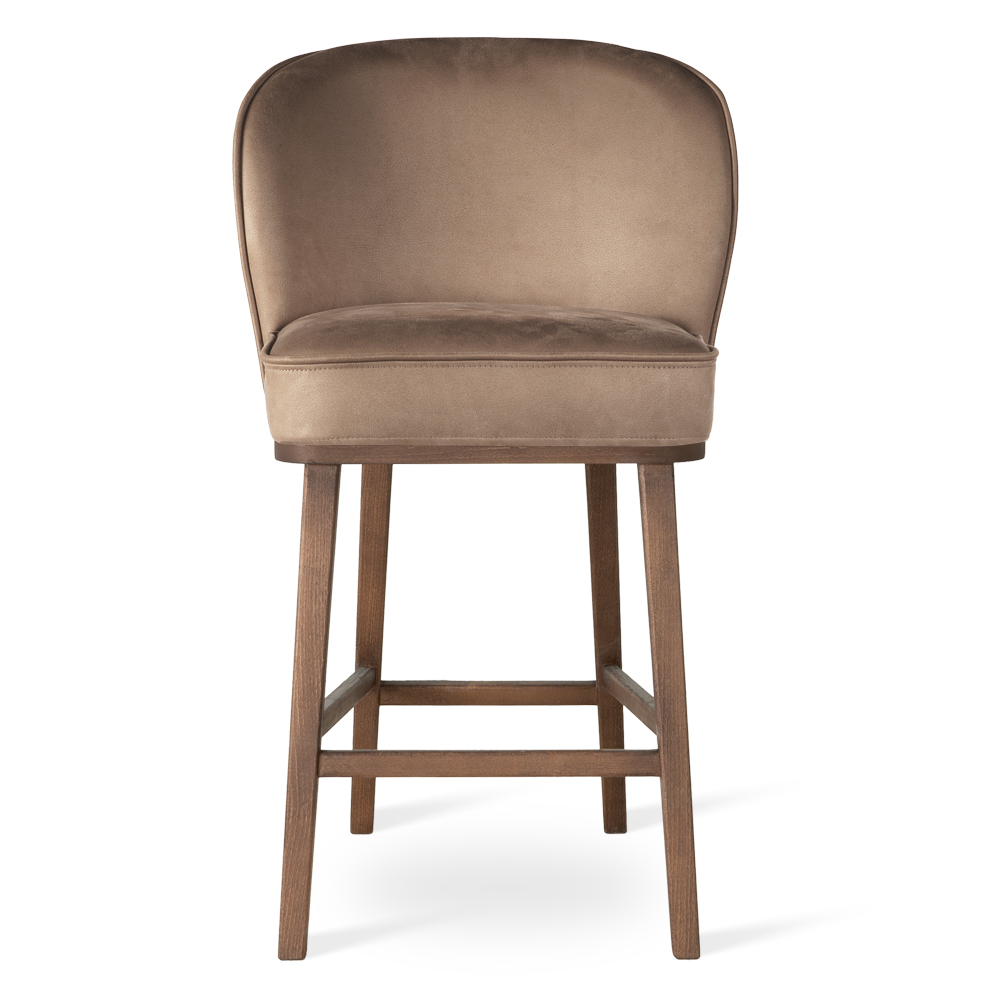 Nowoczesny hoker barowy na drewnianej nodze AINE Supreme Wood L