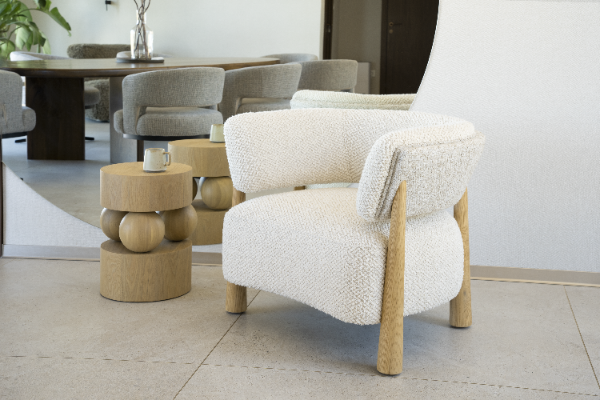 Designerski fotel MADISON jasno beżowy