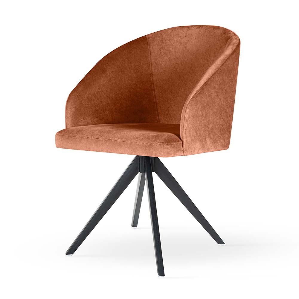 Krzesło obrotowe loft Korfu Twist z podłokietnikami nogi czarne