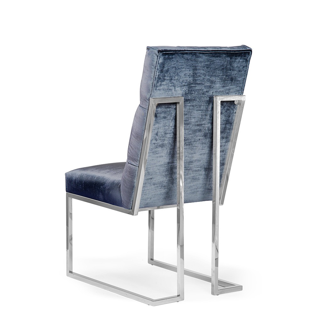 Luksusowe krzesło PAUL na złotej oraz srebrnej podstawie