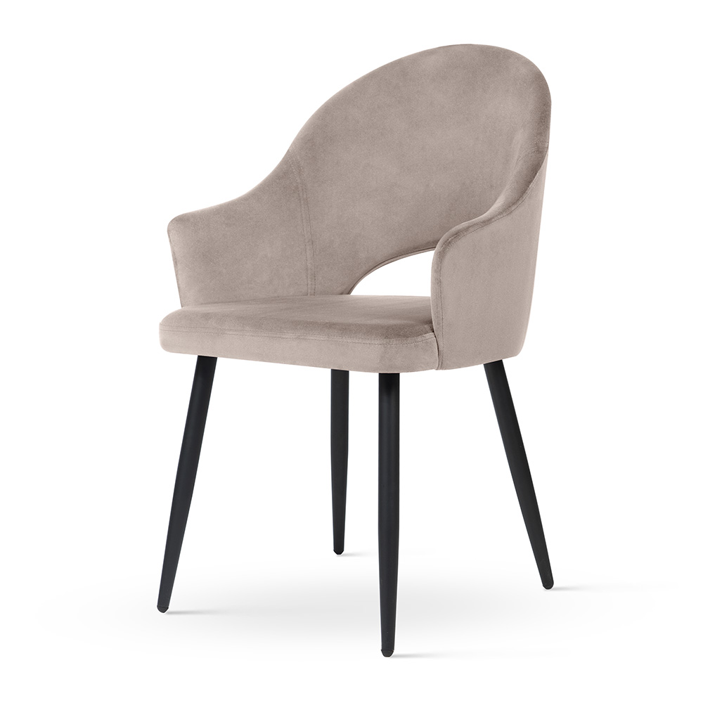 Zestaw 4 Krzeseł GODA W Beżowej Tkaninie Bukla