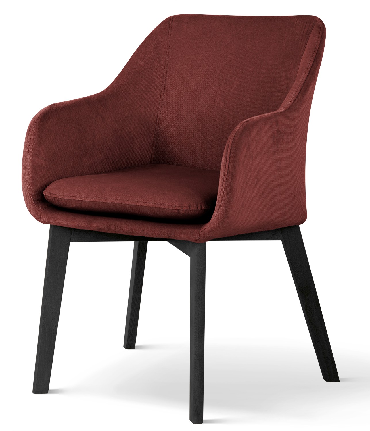 Krzesło kubełkowe na czarnej nodze HUAN loftowy